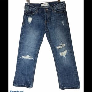 Hollister Capri distressed blue jean 0